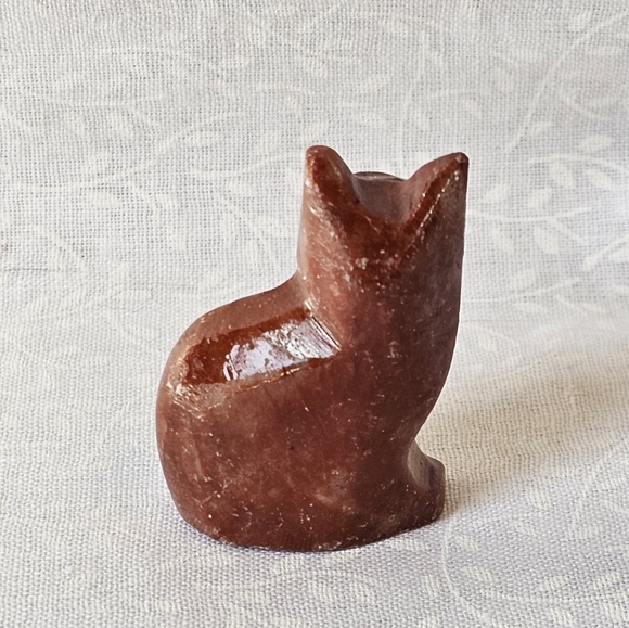 5 Soapstone Crystal Cats Kittens - Picture 8 of 12
